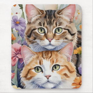 Zwei niedliche Kätzchen Mousepad