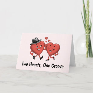 Zwei Niedliche Liebe Herz-Valentinstag-Karte Karte