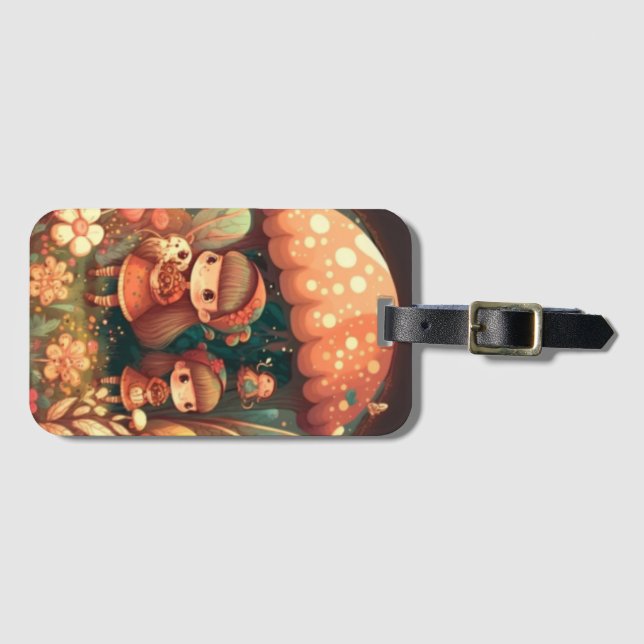 Zwei niedliche Mädchen Elfen Gepäckanhänger (Vorderseite (Horizontal))