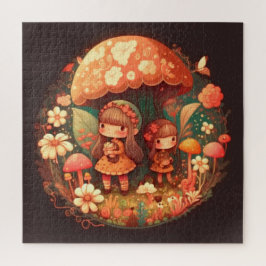 Zwei niedliche Mädchen Elfen Puzzle