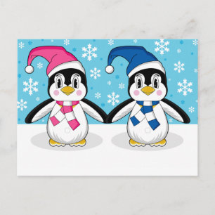 Zwei Niedliche Pinguine Postkarte