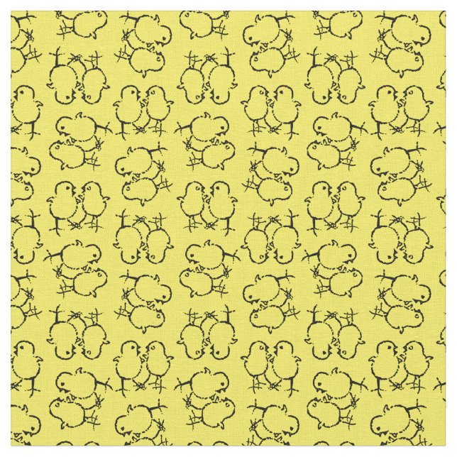 Zwei Niedliche Vogelbabys CUSTOM BG FARBE Stoff (Nahaufnahme)
