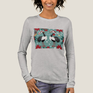 Zwei Niedliche Weihnachtssträuße in Weihnachtsmann Tri-Blend Shirt