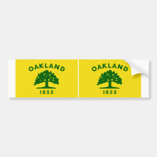 ZWEI Oakland, kalifornische Flagge Autoaufkleber