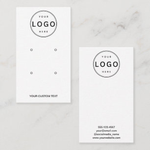 Zwei Ohrring-Display-Karten-Logo-Schmuck-Display Visitenkarte