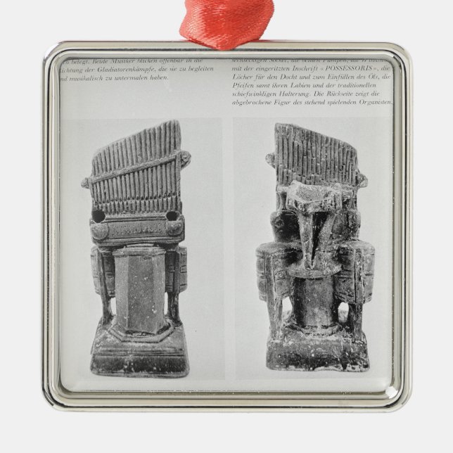 Zwei Organe Silbernes Ornament (Vorne)