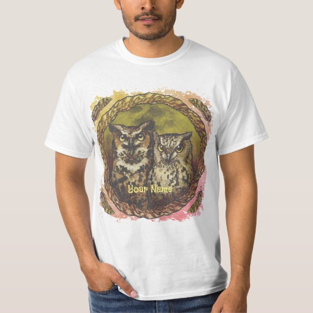 Zwei Owls T-Shirt (Vorderseite)