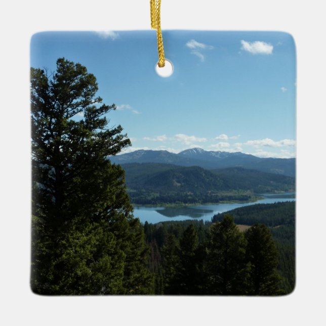 Zwei Ozeansee im Grand Teton Nationalpark Keramikornament (Vorderseite)