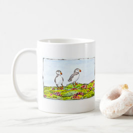 Zwei Papageientaucher Kaffeetasse
