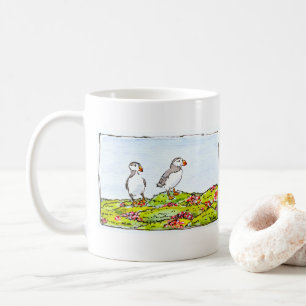 Zwei Papageientaucher Kaffeetasse