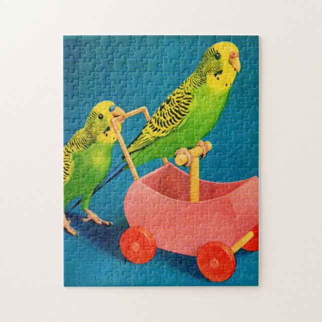 zwei Parakeets Puzzle (Vertikal)