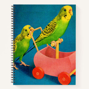 zwei Parakets Notizbuch