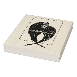 Zwei Parrots Wood Art Briefmarke Gummistempel