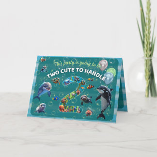 Zwei-Party-individuell geflochtene horizontale Ein Einladung