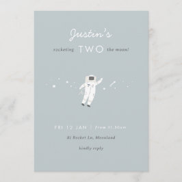 Zwei Party zum Mond Space 2. Geburtstag laden ein Einladung