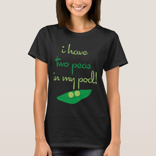 Zwei Peas Maternity Spaß T-Shirt (Vorderseite)
