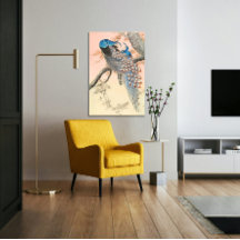 Zwei Pfauen in Baumzweig Vintage japanische Kunst