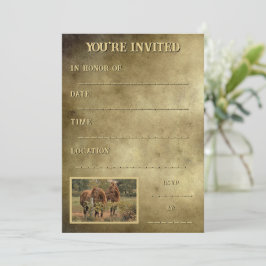 Zwei Pferde für diese Landschaft oder den landwirt Einladung