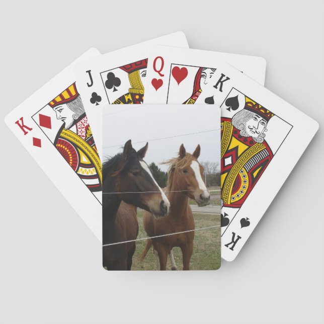 Zwei Pferde Spielkarten (Rückseite)