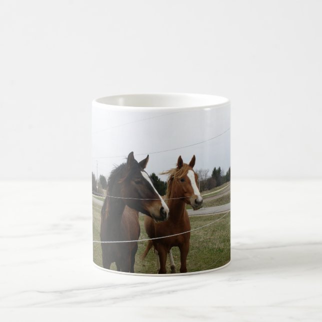 Zwei Pferde Tasse (Mittel)