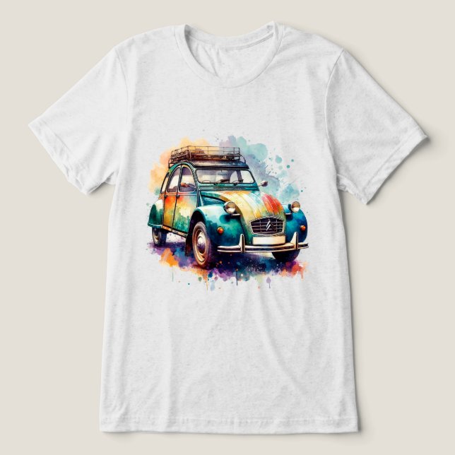 Zwei Pferde Tri-Blend Shirt (Design Vorderseite)