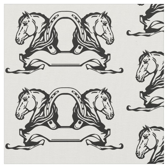 zwei Pferde und Pferde Stoff (Nahaufnahme)