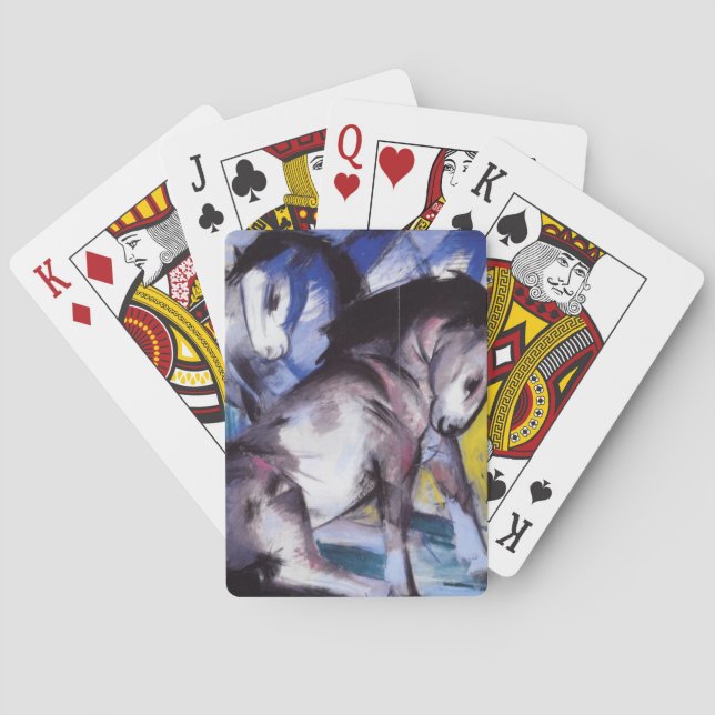 Zwei Pferde (von Franz Marc) Spielkarten (Rückseite)
