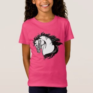 Zwei Pferdekopf-Shirt T-Shirt