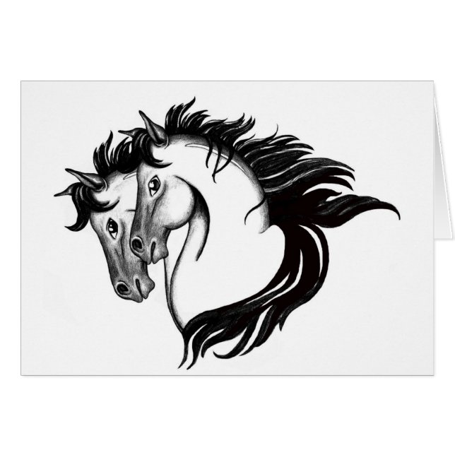 Zwei Pferdeköpfe (Vorderseite (Horizontal))