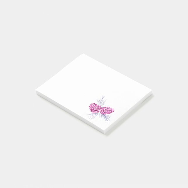 Zwei Pflaumenkiefern zeichnend Kunstposten Post-it Klebezettel (angewinkelt)