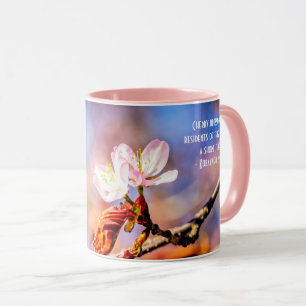 Zwei Phantastische Sakura-Blume. Rosa, blauer Hint Tasse