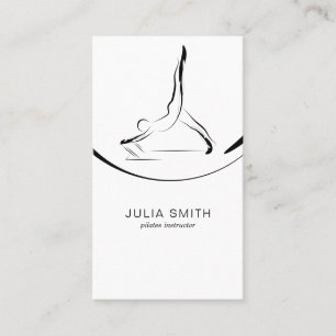 Zwei Pilates-Posen auf dem Reformer Visitenkarte