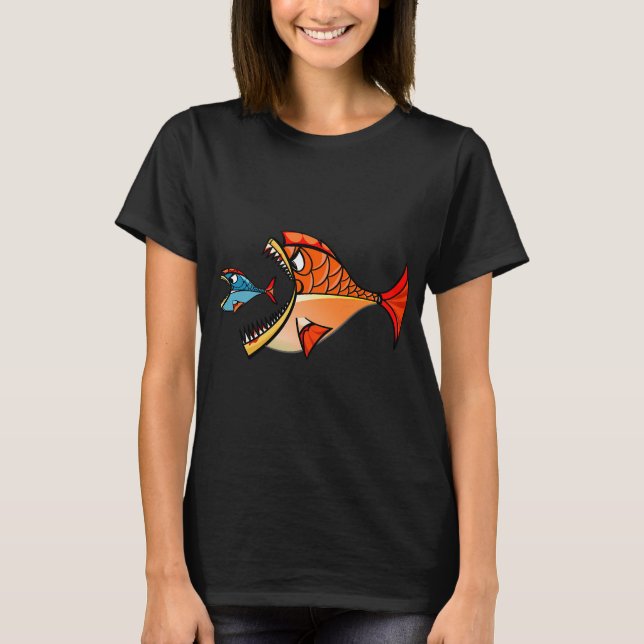 Zwei Piranhas T-Shirt (Vorderseite)