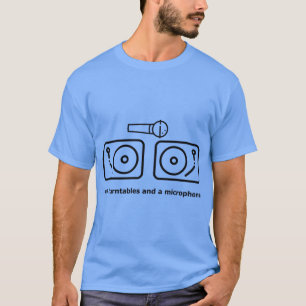 zwei Plattenspieler und ein Mikrofon Mädchen Vinta T-Shirt