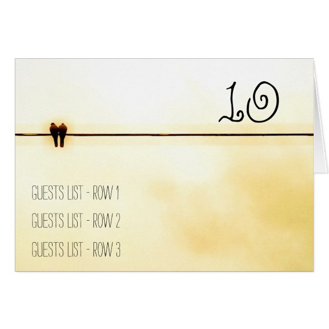 ZWEI - Platzhalter für Hochzeitstische (Vorderseite (Horizontal))