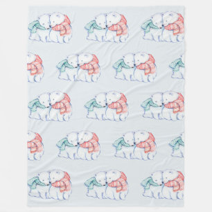 Zwei Polar Bears Fleece Blanket