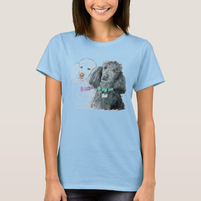 Zwei Poodles-T - Shirt (Vorderseite)