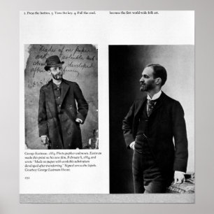 Zwei Portraits von George Eastman 1884 und 1890 Poster