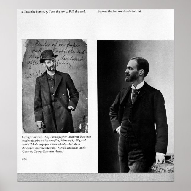 Zwei Portraits von George Eastman 1884 und 1890 Poster (Vorne)