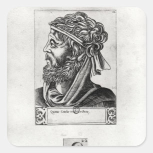 Zwei Porträts Catullus Quadratischer Aufkleber