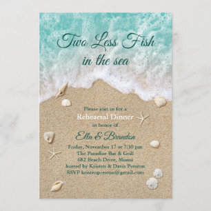 Zwei Proben mit weniger Fisch Einladung