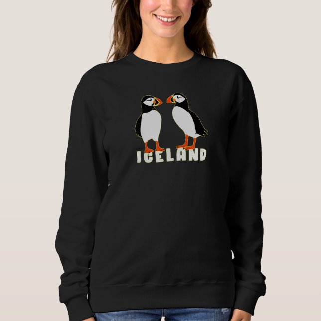 Zwei Puffen aus Island Sweatshirt (Vorderseite)