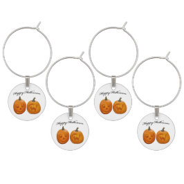 Zwei Pumpkins glückliches Halloween Glasmarker