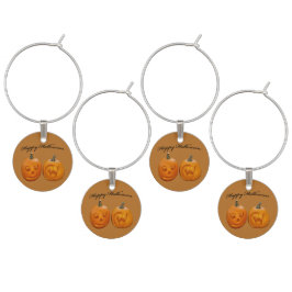 Zwei Pumpkins glückliches Halloween Glasmarker