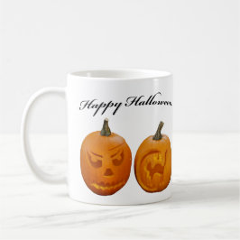 Zwei Pumpkins glückliches Halloween Kaffeetasse