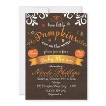 ZWEI PUMPKINS Herbst BABY SHOWER Einladung