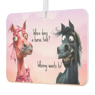 Zwei Quirky Horse Josh Black Pink Autolufterfrischer