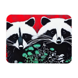 Zwei Raccoons Magnet