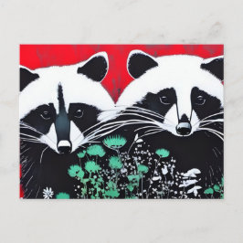 Zwei Raccoons Postkarte