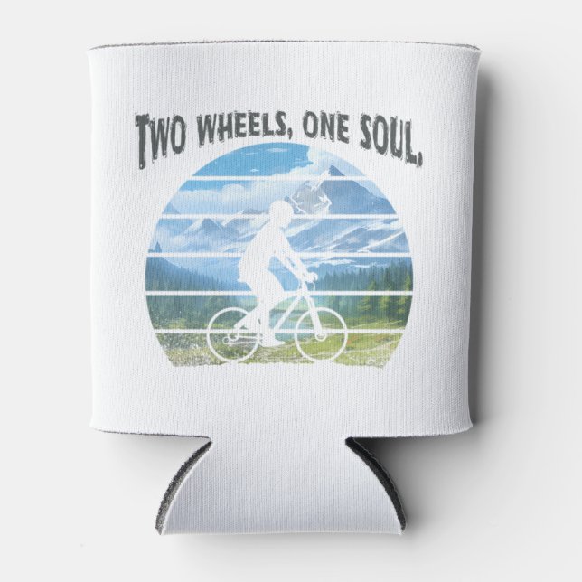 Zwei Räder, ein Soul. Radsport Dosenkühler (Vorderseite)